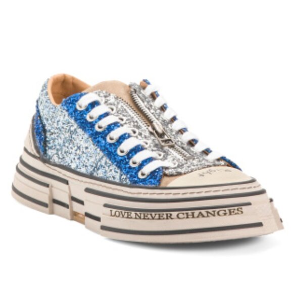 NEW REBECCA WHITE Suede Cipher Sneakers in blue for women 1225 5t3 - Picture 7 of 8